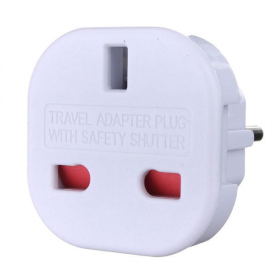 2 Pin Universal UK To EU Travel Plug Power Charger Adapter