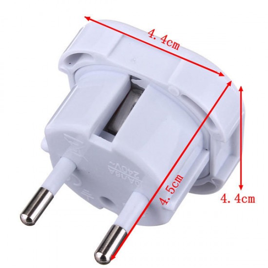 2 Pin Universal UK To EU Travel Plug Power Charger Adapter