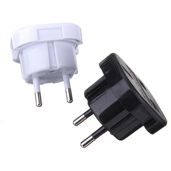 2 Pin Universal UK To EU Travel Plug Power Charger Adapter