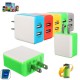 2.1A/1.5A Dual 2 USB Wall Charger LED Home Travel Charging Power Adapter US Plug