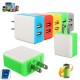 2.1A/1.5A Dual 2 USB Wall Charger LED Home Travel Charging Power Adapter US Plug