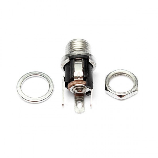 5.5mm X 2.1mm DC Power Supply Metal Jack Socket With Nut And Washer