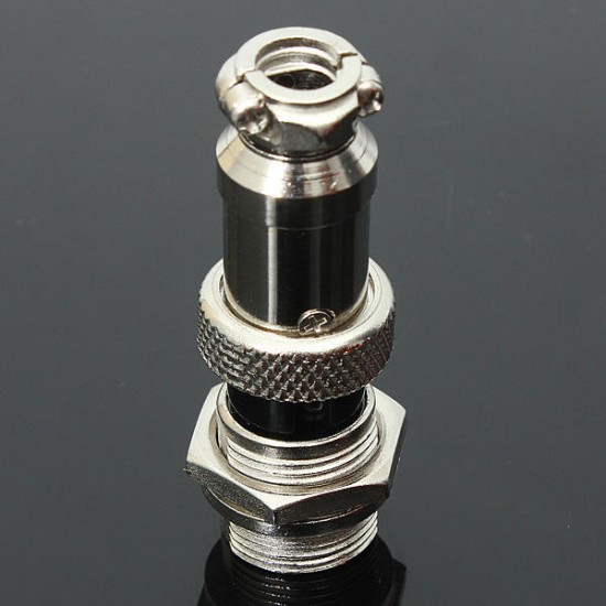 5Pcs GX16-4 4-Pin 16mm Aviation Pug Male and Female Panel Metal Connector 5Pcs GX16-4 4-Pin 16mm Aviation Pug Male and Female Panel Metal Connector