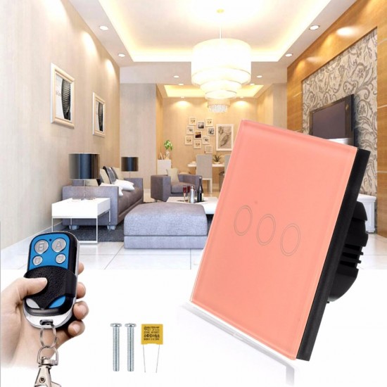 1 Gang/2 Gang/3 Gang Light Switch Wall Switch Remote Control Touch Switch AC110V-240V 1 Gang/2 Gang/3 Gang Light Switch Wall Switch Remote Control Touch Switch AC110V-240V