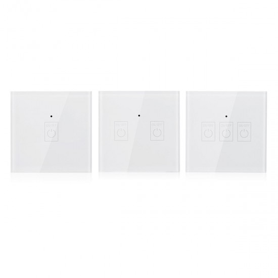 1/2/3Gang WiFi Smart Wall Light Remote Control Panel Switch for Amazon Echo Google Home 1/2/3Gang WiFi Smart Wall Light Remote Control Panel Switch for Amazon Echo Google Home