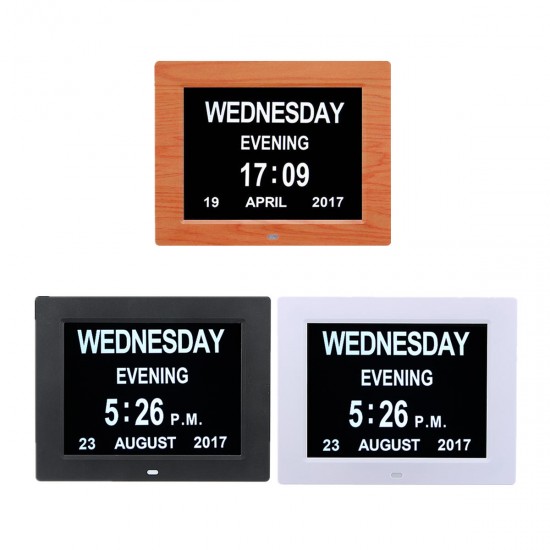 7 Inch LED Digital Calendar Day Clock Extra Large Time Day Week Month Year