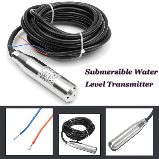 Submersible Water Level Transmitter Level Transducer Sensor 0-5mH2O 6m Cable
