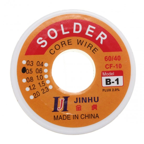 0.5mm Tin lead Solder Wire Rosin Core Soldering 2% Flux Reel Tube 60/40