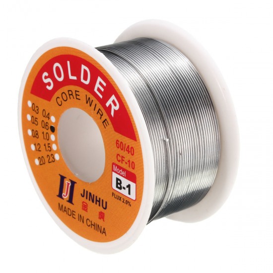 0.6mm Tin lead Solder Wire Rosin Core Soldering 2% Flux Reel Tube 60/40