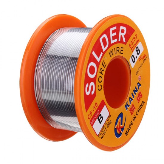 0.8mm 50g Rosin Core Solder 63/37 Tin Lead Flux Soldering Welder Iron Wire Reel 0.8mm 50g Rosin Core Solder 63/37 Tin Lead Flux Soldering Welder Iron Wire Reel