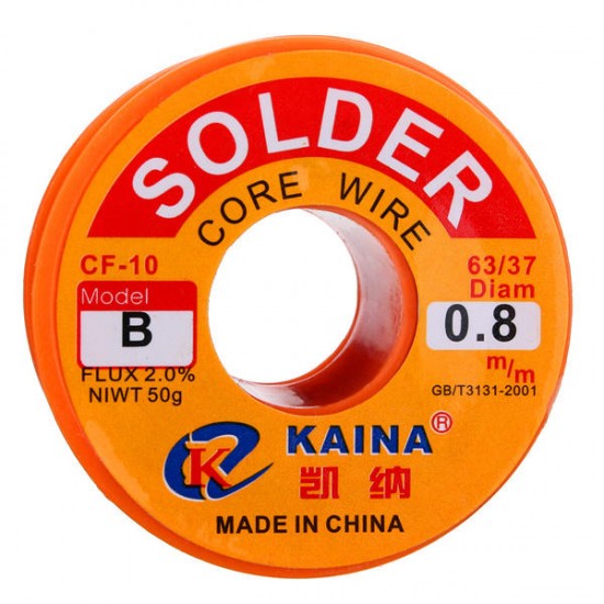 0.8mm 50g Rosin Core Solder 63/37 Tin Lead Flux Soldering Welder Iron Wire Reel