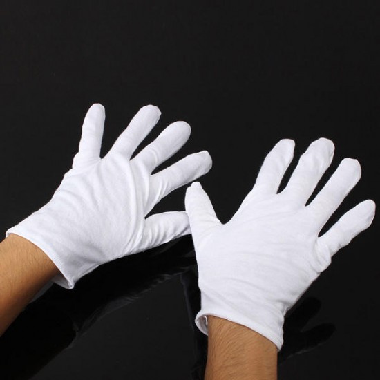 1Pair White Cotton Gloves Anti-static Protective Gloves for BGA Work