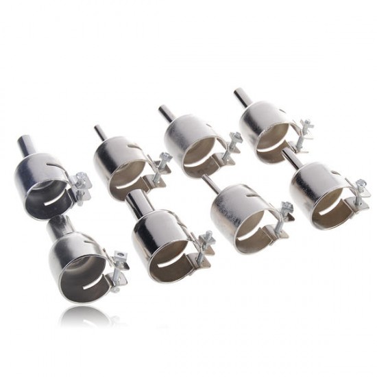 8Pcs 850 Heat Gun Nozzle Hot Air Desoldering Station Gun Mouth 8Pcs 850 Heat Gun Nozzle Hot Air Desoldering Station Gun Mouth
