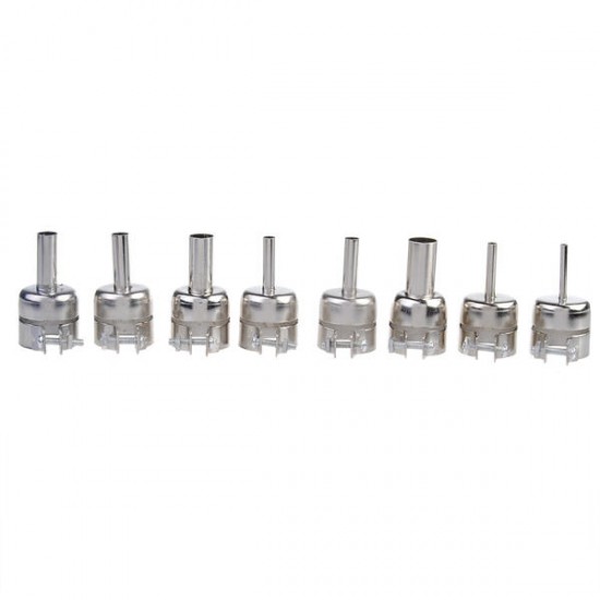 8Pcs 850 Heat Gun Nozzle Hot Air Desoldering Station Gun Mouth 8Pcs 850 Heat Gun Nozzle Hot Air Desoldering Station Gun Mouth