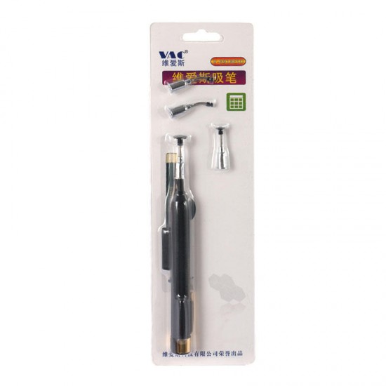 VAC Anti-satic IC Pick Up Vacuum Sucker Pen + 4 Suction Headers for BGA SMD Work Reballing Aids VAC Anti-satic IC Pick Up Vacuum Sucker Pen + 4 Suction Headers for BGA SMD Work Reballing Aids