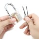 15Pcs Lock Picks Set Key Extractor Tool Unlocking Practice with Transparent Practice Padlock 15Pcs Lock Picks Set Key Extractor Tool Unlocking Practice with Transparent Practice Padlock