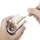 15Pcs Lock Picks Set Key Extractor Tool Unlocking Practice with Transparent Practice Padlock 15Pcs Lock Picks Set Key Extractor Tool Unlocking Practice with Transparent Practice Padlock