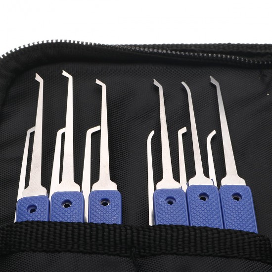 18 in 1 Stainless Steel Lock Pick Set Kit Locksmith Tools Quick Door Openner