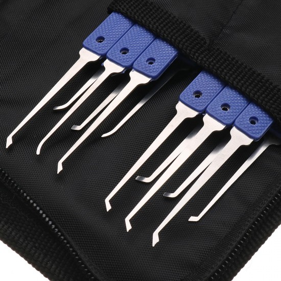 18 in 1 Stainless Steel Lock Pick Set Kit Locksmith Tools Quick Door Openner