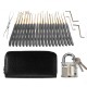 26Pcs Padlock Locksmith Training Starter Practice Kit Lock Unlocking Pick Tool 26Pcs Padlock Locksmith Training Starter Practice Kit Lock Unlocking Pick Tool