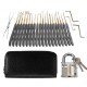 26Pcs Padlock Locksmith Training Starter Practice Kit Lock Unlocking Pick Tool