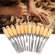 12Pcs Wood Working Wood Carving Hand Chisel Professional Gouges Tool Set