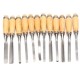 12Pcs Wood Working Wood Carving Hand Chisel Professional Gouges Tool Set