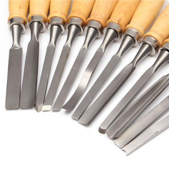 12Pcs Wood Working Wood Carving Hand Chisel Professional Gouges Tool Set 12Pcs Wood Working Wood Carving Hand Chisel Professional Gouges Tool Set