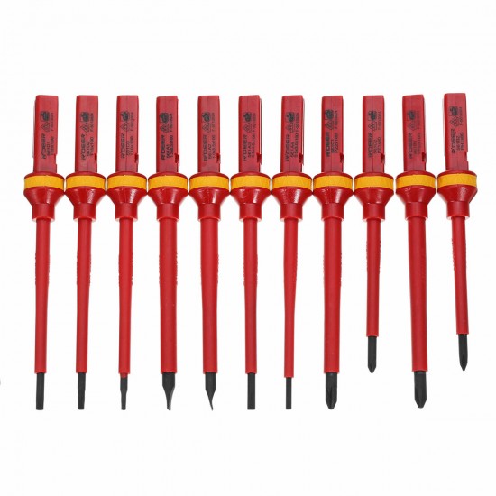 13Pcs 1000V Electronic Insulated Screwdriver Set Phillips Slotted Torx CR-V Screwdriver Repair Tools 13Pcs 1000V Electronic Insulated Screwdriver Set Phillips Slotted Torx CR-V Screwdriver Repair Tools