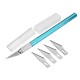 Metal Handle Hobby Cutter Craft Knife with 6pcs Blade Cutting Tool