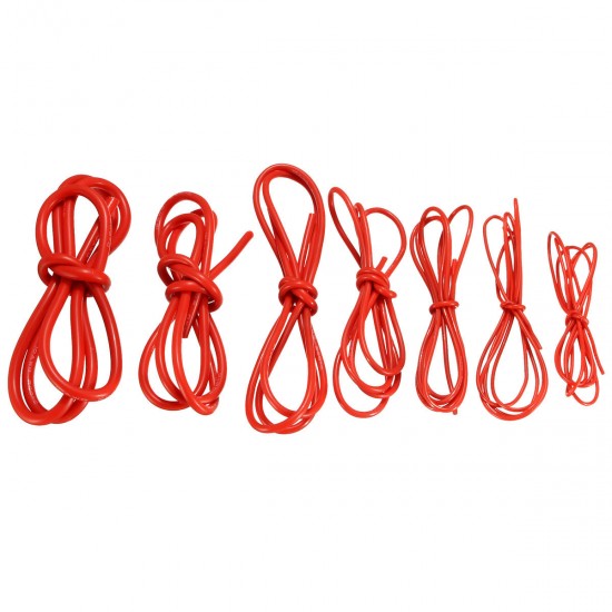 1 Meter Red Silicone Wire Cable 10/12/14/16/18/20/22AWG Flexible Cable 1 Meter Red Silicone Wire Cable 10/12/14/16/18/20/22AWG Flexible Cable