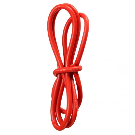 1 Meter Red Silicone Wire Cable 10/12/14/16/18/20/22AWG Flexible Cable