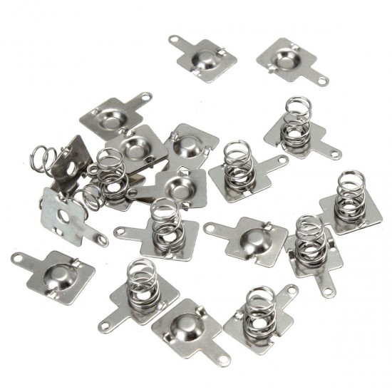 10 Pairs Silver Tone Metal Battery Spring Plate Set for AA AAA Batteries 10 Pairs Silver Tone Metal Battery Spring Plate Set for AA AAA Batteries