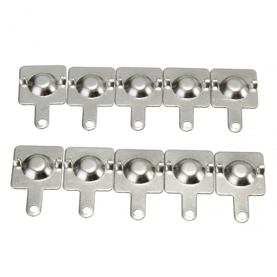 10 Pairs Silver Tone Metal Battery Spring Plate Set for AA AAA Batteries 10 Pairs Silver Tone Metal Battery Spring Plate Set for AA AAA Batteries