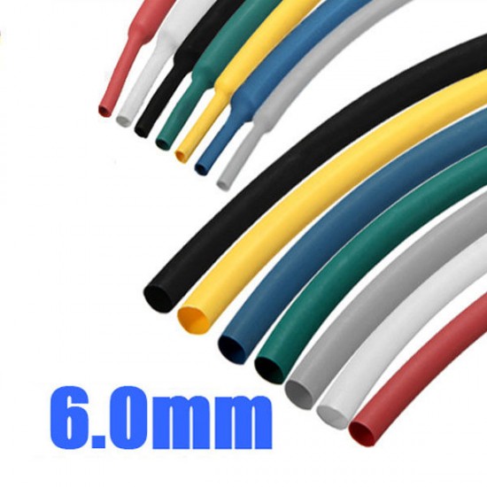1/4 Inch 1M 6.0MM 2:1 Polyolefin Heat Shrink Tube Sleeving Wrap 1/4 Inch 1M 6.0MM 2:1 Polyolefin Heat Shrink Tube Sleeving Wrap