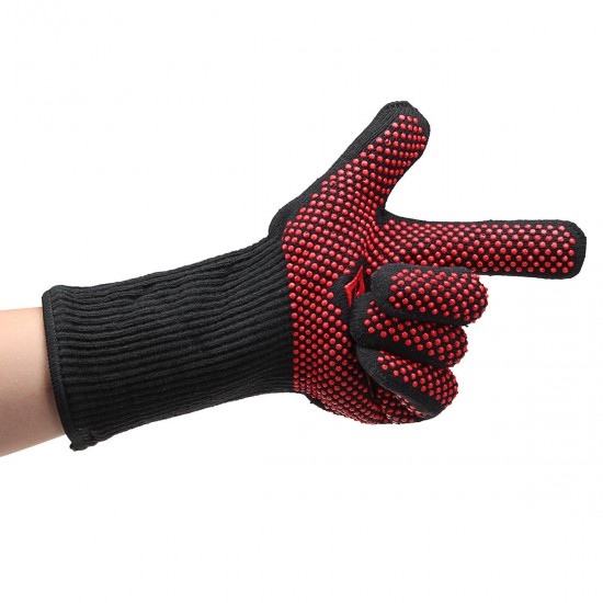 1 Pair 662°F Heat Proof Resistant Barbecue BBQ Grilling Gloves Kitchen Cooking Work