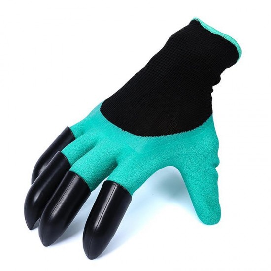 1 Pair Garden Gloves with 4 ABS Plastic Claws for Garden Digging Planting