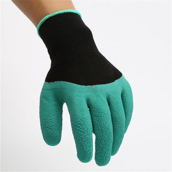 1 Pair Garden Gloves with 4 ABS Plastic Claws for Garden Digging Planting