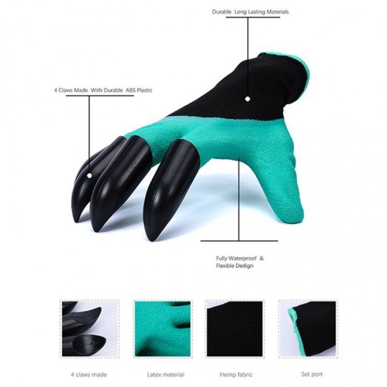 1 Pair Safety Gloves Garden Gloves Rubber TPR Thermo Plastic Builders Work ABS Plastic Claws