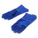 1 Pair Wood Burner Welder Gauntlets Fire High Temp Stoves Protection Long Gloves Blue 1 Pair Wood Burner Welder Gauntlets Fire High Temp Stoves Protection Long Gloves Blue