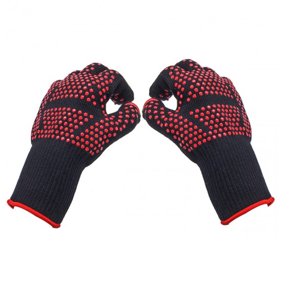 1 pair 500°C Heat Proof Grilling Gloves BBQ Kitchen Cooking Industrial Work Tools 1 pair 500°C Heat Proof Grilling Gloves BBQ Kitchen Cooking Industrial Work Tools