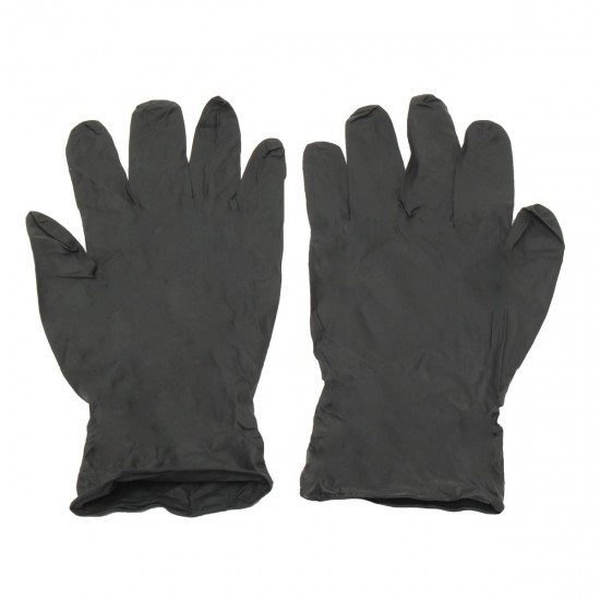 100Pcs S/M/L Black Latex Disposable Gloves Tattoo Piercing Mechanic Medical Gloves