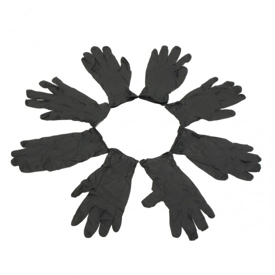 100Pcs S/M/L Black Latex Disposable Gloves Tattoo Piercing Mechanic Medical Gloves 100Pcs S/M/L Black Latex Disposable Gloves Tattoo Piercing Mechanic Medical Gloves