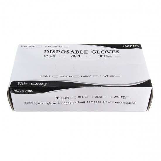 100pcs Industrial Disposable Nitrile Latex Black Gloves Powder Free M/L/XL 100pcs Industrial Disposable Nitrile Latex Black Gloves Powder Free M/L/XL