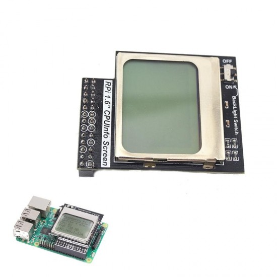 Practical CPU Info 1.6 inch 84x48 Matrix LCD Memory Display Module With Backlight For Raspberry Pi Zero / 1 / 2 / 3 Practical CPU Info 1.6 inch 84x48 Matrix LCD Memory Display Module With Backlight For Raspberry Pi Zero / 1 / 2 / 3