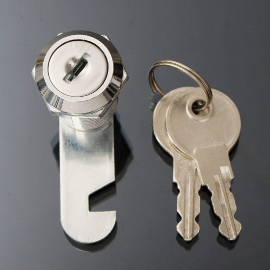 16/20/25/30mm Cam Lock Door Cabinet Mail Post Box Drawer Cupboard Locker 2 Keys