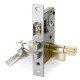 2 Set Aluminum Alloy Dual Latch Door Handle Front Back Lever Security Lock Cylinder with Key