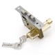 2 Set Aluminum Alloy Dual Latch Door Handle Front Back Lever Security Lock Cylinder with Key