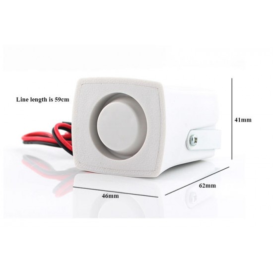 120DB DC12V Mini Wired Siren Horn For Wireless Home Alarm Security System Alarm