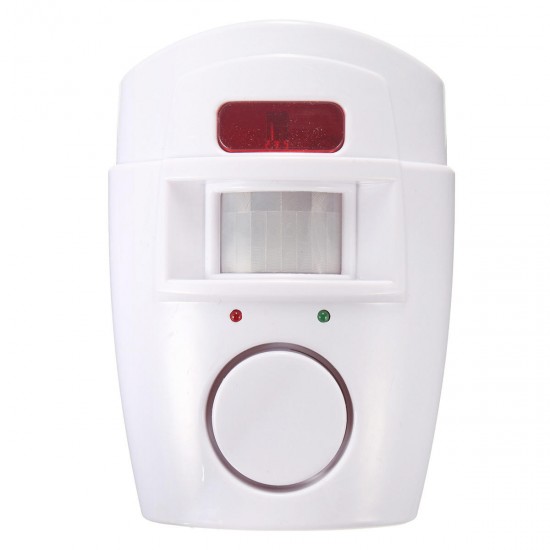 2 In 1 Motion Wireless Infrared Security Alarm Chime Alarm Home Detector with Remote Control+Holder